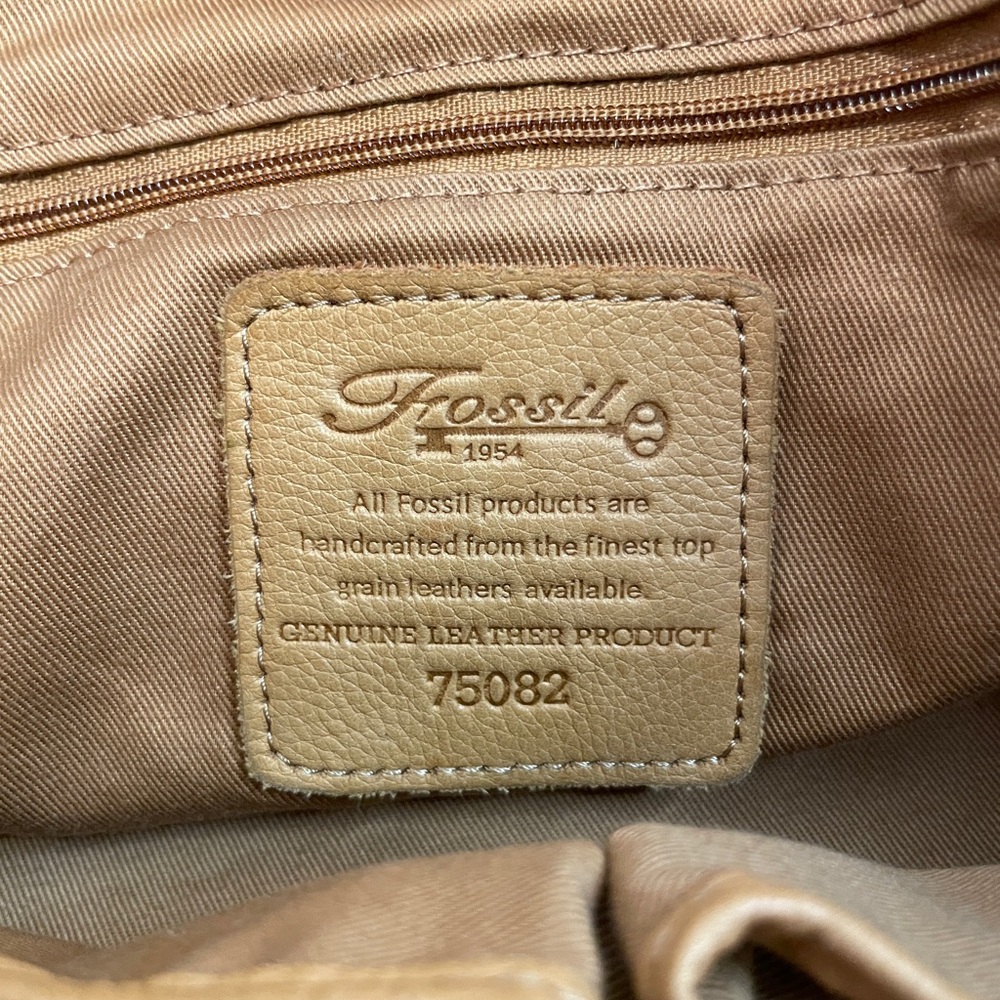 Fossil Patchwork Leather Tote Bag cottagecore flo… - image 4